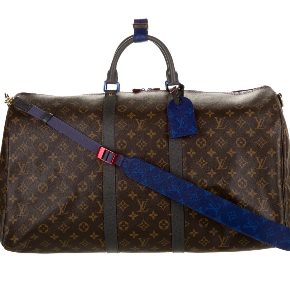 GENUINE RARE Louis Vuitton Monogram Taiga Outdoor Keepall Bandouliere 55